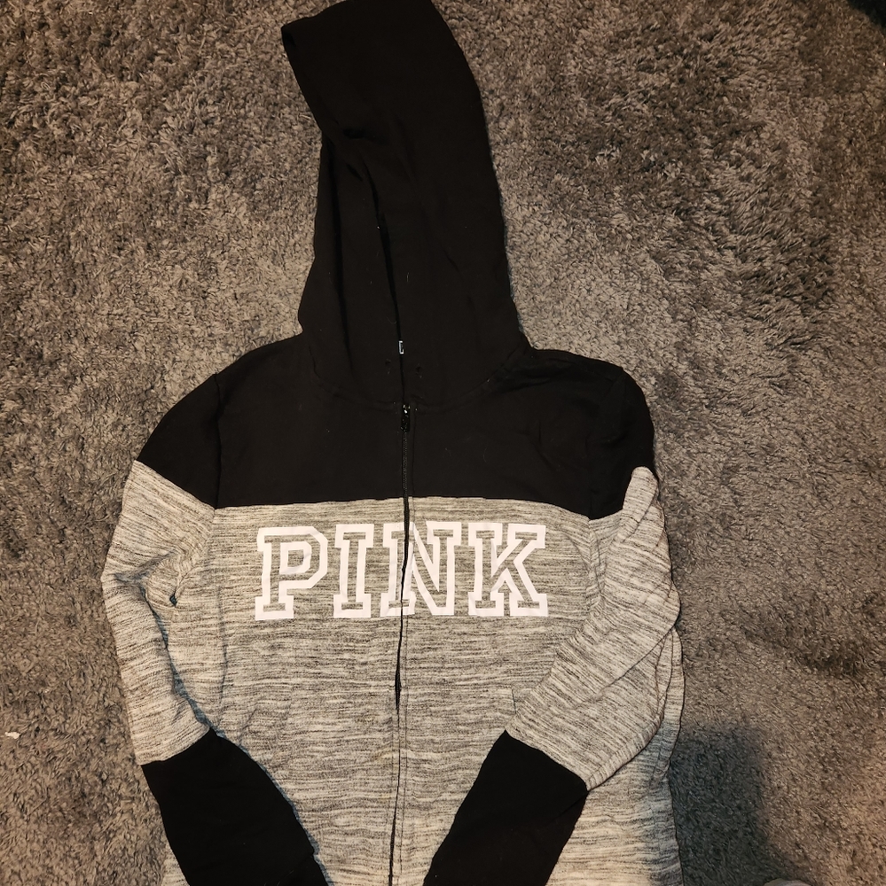 Pink full zip sweatshirt